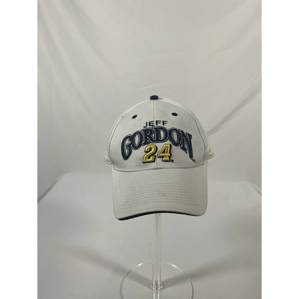 Vintage Jeff Gordon #24 NASCAR Dupont Motorsports White Adjustable Hat Cap